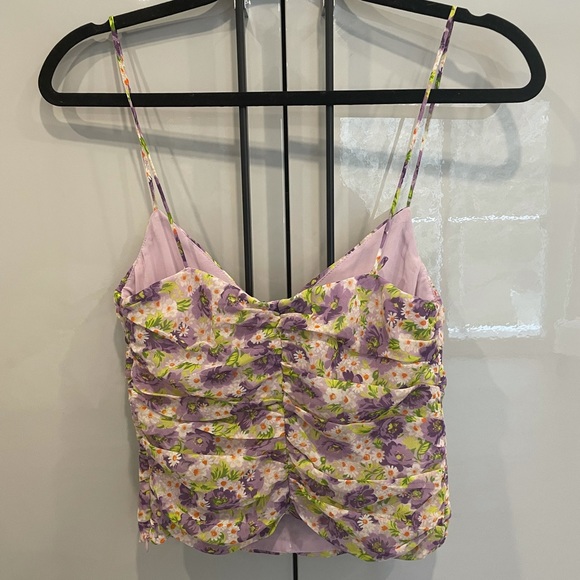 Zara Floral Ruched Tank - Picture 3 of 4